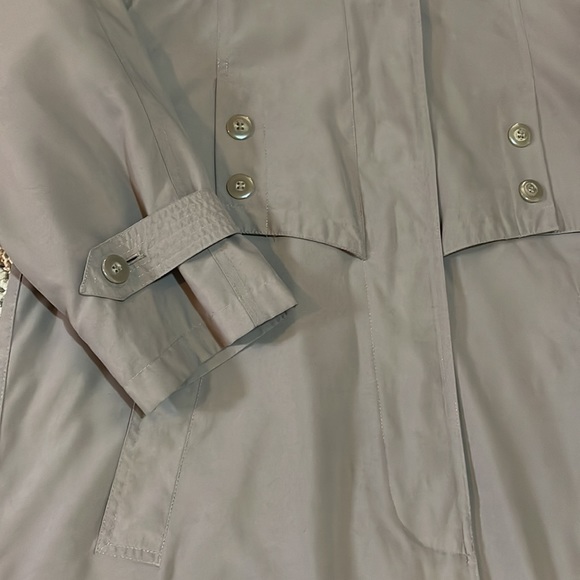 Vintage Jacqueline Ferrar Trench Coat with Wool Blend Button Out Liner - Taupe - Picture 6 of 16